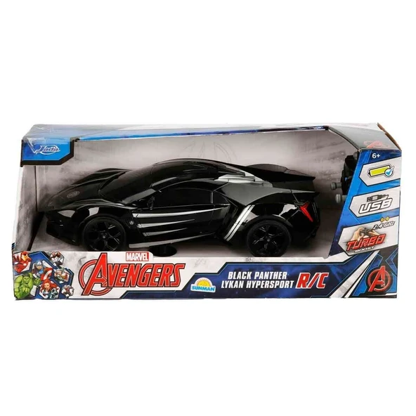 PARAPLY 7037 Kumandalı 1:16 Avengers Black Panther Lykan Hypersport Araba Kız Erkek Çocuk Oyuncak Eğitici Oy ürün görseli 1