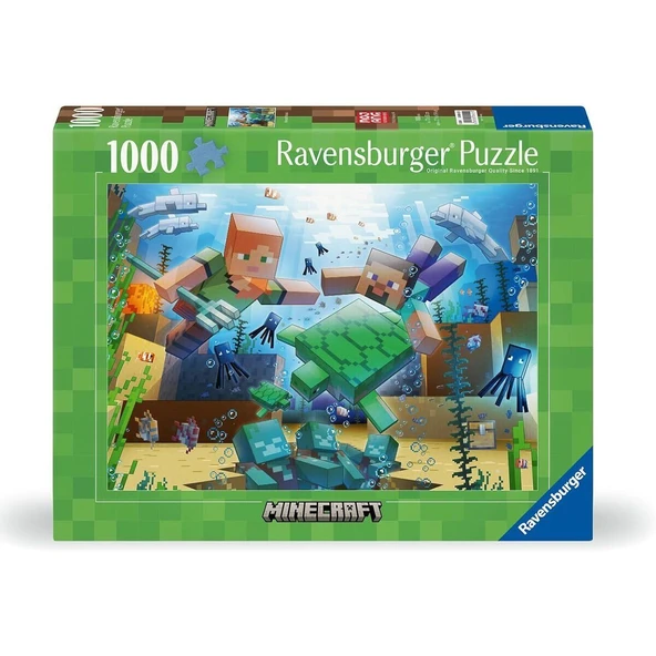 PARAPLY 120004219 Minecraft 1000 parça Ravensburger Puzzle Kız Erkek Çocuk Oyuncak Eğitici Oyuncaklar ürün görseli 1
