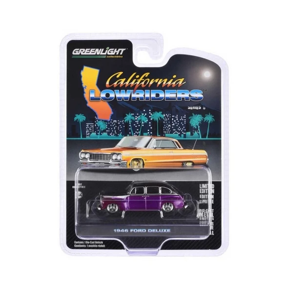 PARAPLY Greenlight 1/64 California Lowriders Series 6- 1946 Fordor Super Deluxe Kız Erkek Çocuk Oyuncak Eğit ürün görseli 1