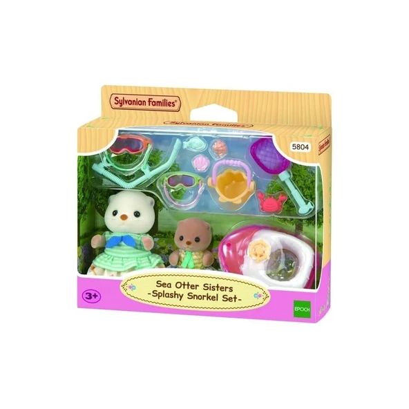 PARAPLY 5804 Sylvanian Families Su Samuru Kız Kardeşler ve Şnorkel Seti +3 yaş Kız Erkek Çocuk Oyuncak Eğiti ürün görseli 1