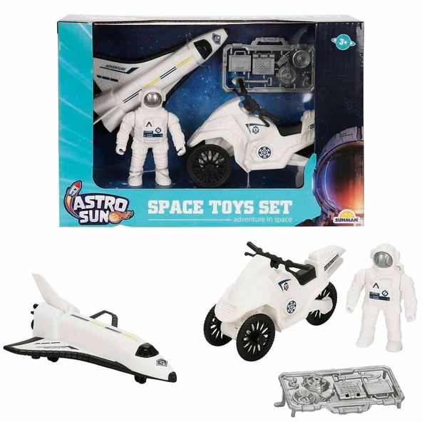 PARAPLY 4293 Astro Sun Uzay Araçları Oyun Seti -Sunman Kız Erkek Çocuk Oyuncak Eğitici Oyuncaklar ürün görseli 1