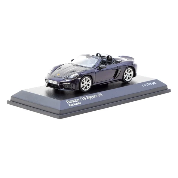 PARAPLY Tarmac Works x Minichamps 1/64 Porsche 718 Spyder RS Viola Metallic Kız Erkek Çocuk Oyuncak Eğitici ürün görseli 1