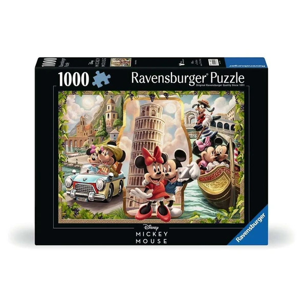 PARAPLY 120004981 Mickey ve Minnie Tatilde 1000 parça Ravensburger Puzzle Kız Erkek Çocuk Oyuncak Eğitici Oy ürün görseli 1