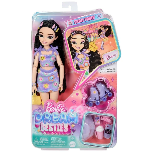PARAPLY JFX99 Rene - Barbie Dream Besties Paten Partisi Rene Bebek ve Aksesuarları Kız Erkek Çocuk Oyuncak E ürün görseli 1