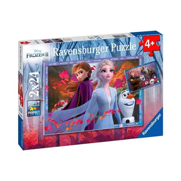 PARAPLY 50109 Frozen II 2x24 parça Ravensburger Puzzle Kız Erkek Çocuk Oyuncak Eğitici Oyuncaklar ürün görseli 1