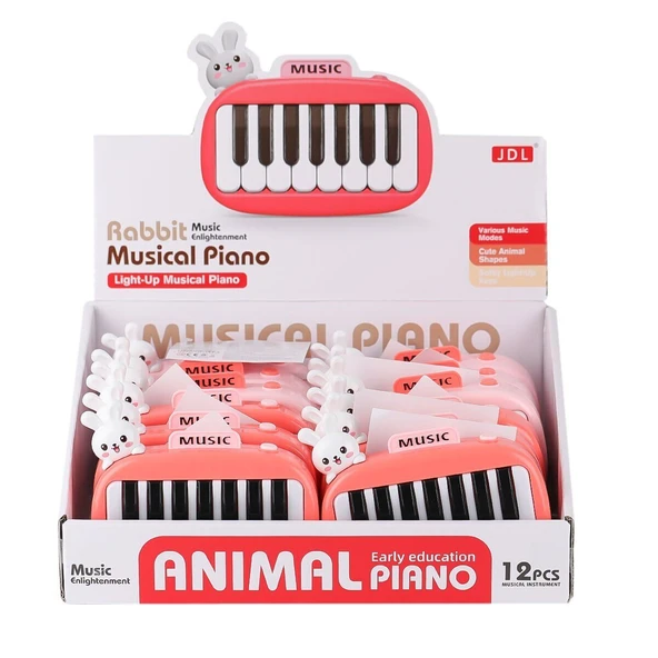 PARAPLY 8896-1B 88 Tavşanlı Işıklı Müzikal Piano - 1adet Fiyatıdır Kız Erkek Çocuk Oyuncak Eğitici Oyuncakla ürün görseli 1