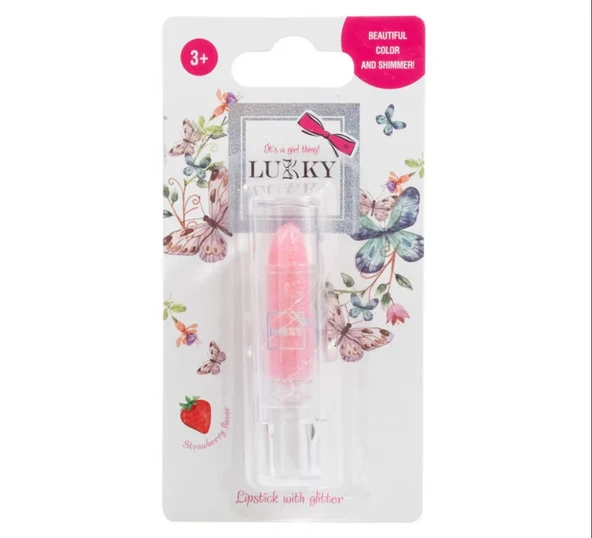 PARAPLY Lukky Simli Ruj Pembe Çilek Aromalı Kız Erkek Çocuk Oyuncak Eğitici Oyuncaklar ürün görseli 1