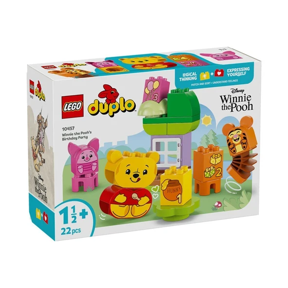 PARAPLY 10457 Lego Duplo Winnie The Poohnun Doğum Günü Partisi 22 parça +1,5 yaş Kız Erkek Çocuk Oyuncak Eği ürün görseli 1