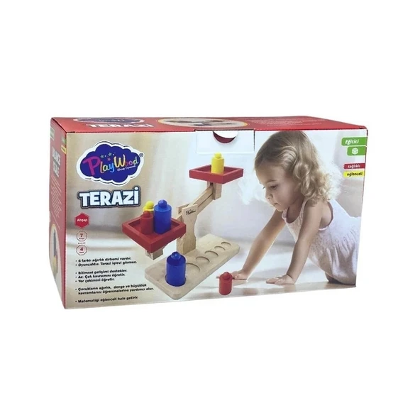 PARAPLY Kutuda Oyuncak Ahşap Terazi Kız Erkek Çocuk Oyuncak Eğitici Oyuncaklar ürün görseli 1