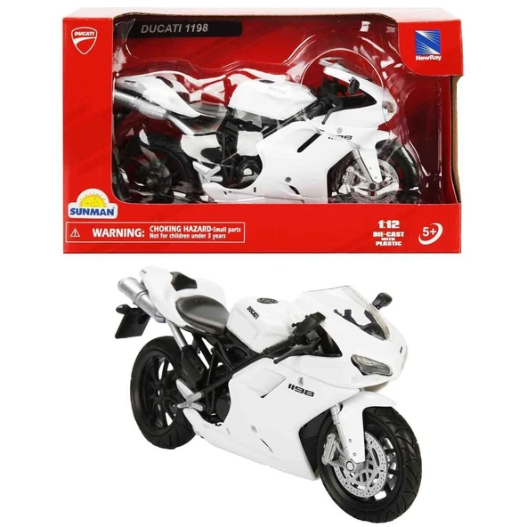 PARAPLY 57143 SUN- Ducatı 1198 Kırmızı 1 :12 Kız Erkek Çocuk Oyuncak Eğitici Oyuncaklar ürün görseli 1