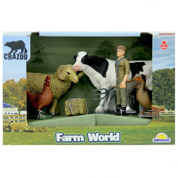 PARAPLY Farm World Çiftlik Hayvanları Küçük Oyun Seti Kız Erkek Çocuk Oyuncak Eğitici Oyuncaklar ürün görseli 1