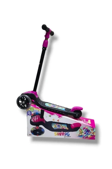 PARAPLY SWİNG SCOOTER PEMBE IŞIKLI Kız Erkek Çocuk Oyuncak Eğitici Oyuncaklar ürün görseli 1