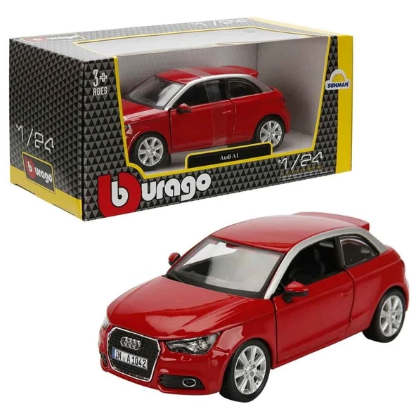 PARAPLY BRAGO- 1/24 AUDİ A1 KIRMIZI -SUN Kız Erkek Çocuk Oyuncak Eğitici Oyuncaklar ürün görseli 1