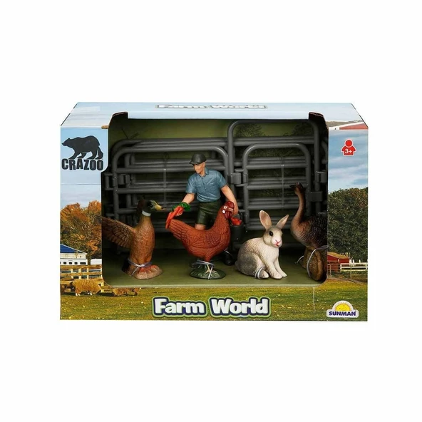 PARAPLY 2689 Farm World Çiftlik Hayvanları Küçük Oyun Seti Kız Erkek Çocuk Oyuncak Eğitici Oyuncaklar ürün görseli 1