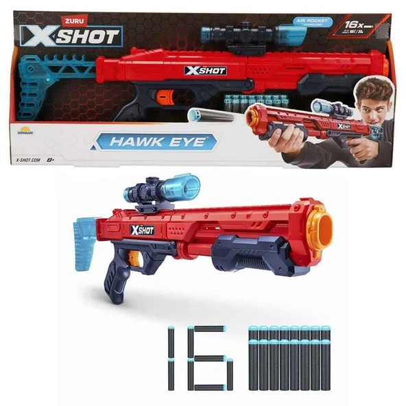 PARAPLY SHOT SİLAH ATAN EXCEL HAWK EYE 16 MERMİL Kız Erkek Çocuk Oyuncak Eğitici Oyuncaklar ürün görseli 1