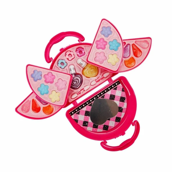 PARAPLY 4278 Pretty Pinky 3 Katlı Pembe Çantalı Makyaj Seti -Sunman Kız Erkek Çocuk Oyuncak Eğitici Oyuncakl ürün görseli 1