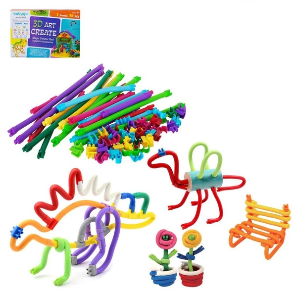 PARAPLY Babygo Yapıcı Bükme Oluşturma 3D Yapım Seti Kız Erkek Çocuk Oyuncak Eğitici Oyuncaklar ürün görseli 1