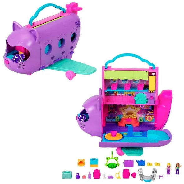 PARAPLY Polly Pocket Minik Kedi Hava Yolları Oyun Seti Kız Erkek Çocuk Oyuncak Eğitici Oyuncaklar ürün görseli 1