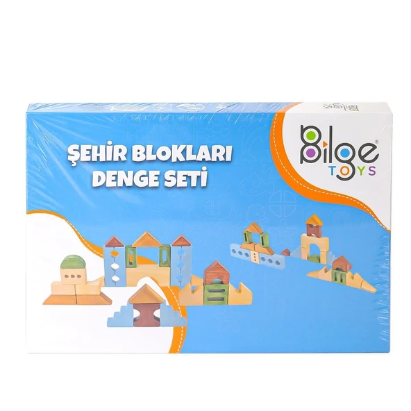 PARAPLY BLG-107A Ahşap Şehir Blok Seti Kız Erkek Çocuk Oyuncak Eğitici Oyuncaklar ürün görseli 1