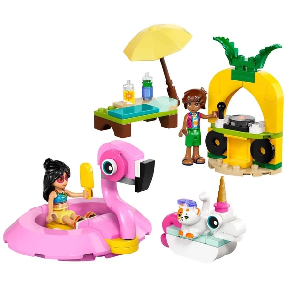 PARAPLY LEGO Friends Tek Boynuzlu At ve Flamingo Havuz Partisi 42658 Kız Erkek Çocuk Oyuncak Eğitici Oyuncak ürün görseli 1