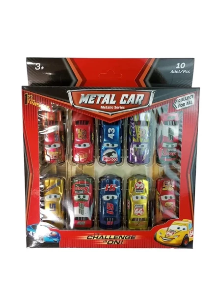 PARAPLY METAL ARABA 10 LU PAKET Kız Erkek Çocuk Oyuncak Eğitici Oyuncaklar ürün görseli 1