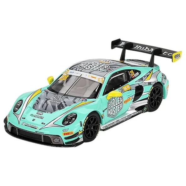 PARAPLY Mini GT 1/64 Porsche 911 GT3 R HubAuto Racing 2023 FIA GT World Cup 70th Macau Grand Prix Kız Erkek ürün görseli 1