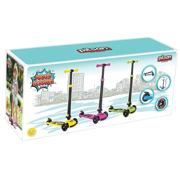 PARAPLY 07 354 POWER SCOOTER ( SARI) Kız Erkek Çocuk Oyuncak Eğitici Oyuncaklar ürün görseli 1