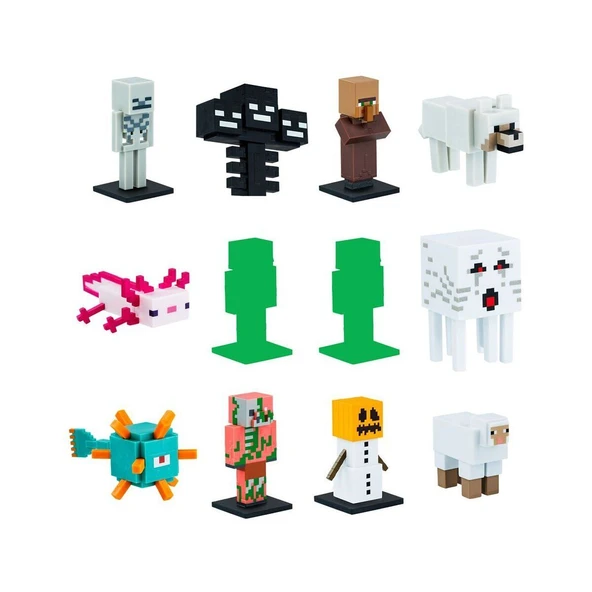 PARAPLY PMI MC2080 Minecraft 3D Figür Toppeez 
12li Delüks Set Kız Erkek Çocuk Oyuncak Eğitici Oyuncaklar ürün görseli 1