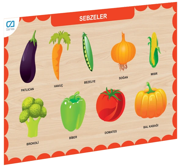 PARAPLY CAAHS-3205 CA GAMES AHŞAP SEBZELER BUL-TAK Kız Erkek Çocuk Oyuncak Eğitici Oyuncaklar ürün görseli 1