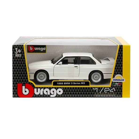 PARAPLY 21100 Burago 1:24 BMW M3 1988 Model Araba Kız Erkek Çocuk Oyuncak Eğitici Oyuncaklar ürün görseli 1
