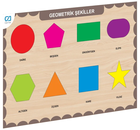 PARAPLY CAAHS-3204 CA GAMES AHŞAP GEOMETRİK ŞEKİLLER BUL-TAK Kız Erkek Çocuk Oyuncak Eğitici Oyuncaklar ürün görseli 1