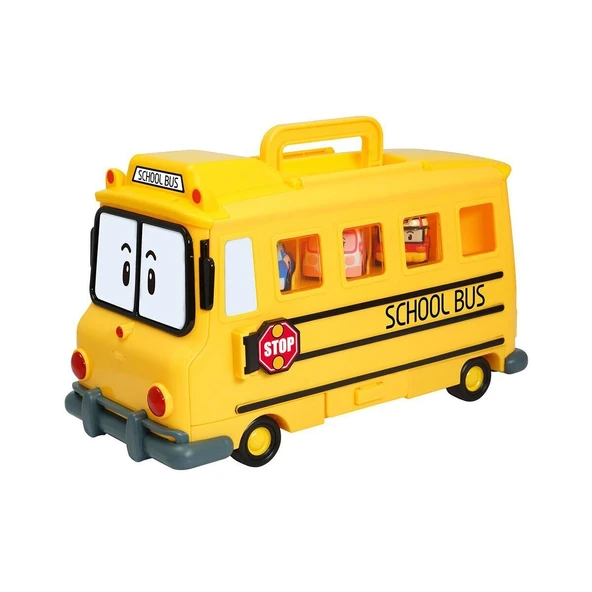 PARAPLY POLI 83148 ROBOCAR POLİ OKUL OTOBÜSÜ FİGÜR KUTUSU Kız Erkek Çocuk Oyuncak Eğitici Oyuncaklar ürün görseli 1