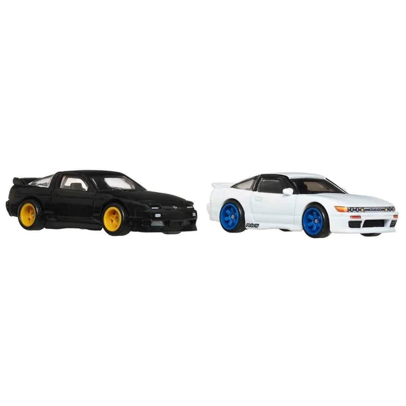 PARAPLY :64 Hot Wheels Premium Car Culture 2'li 96 Nissan 180sx Type X Ve Nissan Sileighty Kız Erkek Çocuk O ürün görseli 1