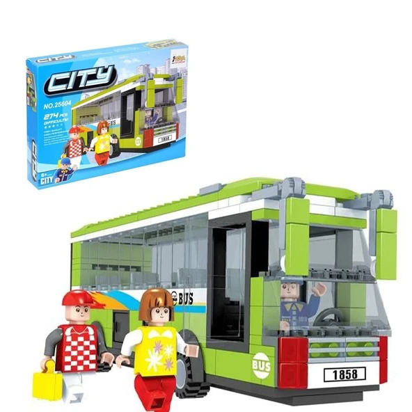 PARAPLY Ausını 274 Parça Oyuncak Mini Lego Oyuncak Otobüs Seti Kız Erkek Çocuk Oyuncak Eğitici Oyuncaklar ürün görseli 1