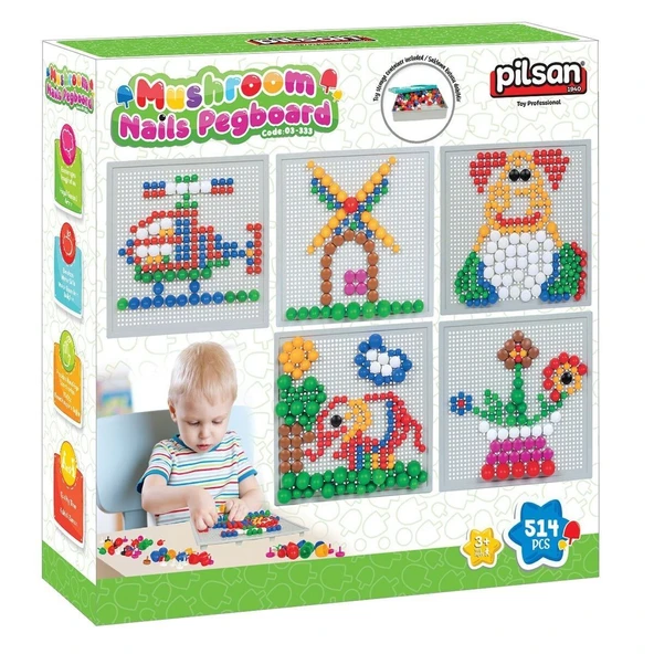 PARAPLY 03 333 EĞİTİCİ MANTAR VE DÜĞMELER 514 PARÇA Kız Erkek Çocuk Oyuncak Eğitici Oyuncaklar ürün görseli 1