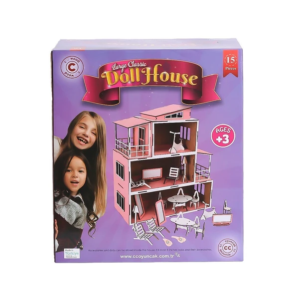 PARAPLY CCY00696 MEMO AHŞAP BEBEK EVİ NO 2 Kız Erkek Çocuk Oyuncak Eğitici Oyuncaklar ürün görseli 1