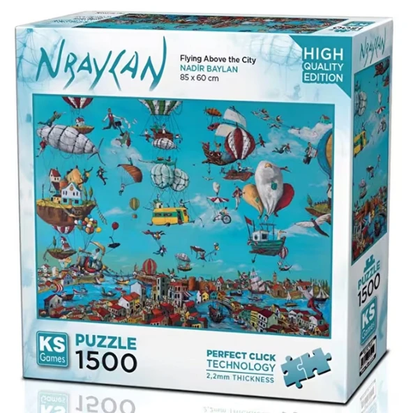 PARAPLY Ks Games Flying Above the City Puzzle 1500 Parça 22024 Kız Erkek Çocuk Oyuncak Eğitici Oyuncaklar ürün görseli 1