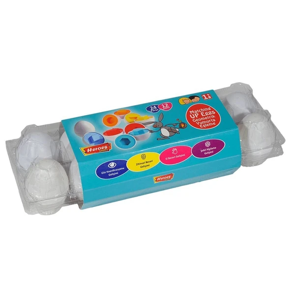 PARAPLY ERN-804 Heroes Toys 12li Yumurta Eşleştirme - Eren Oyuncak Kız Erkek Çocuk Oyuncak Eğitici Oyuncakla ürün görseli 1
