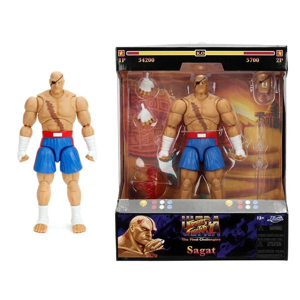 PARAPLY 9335171314R00 Street Fighter II Sagat 7 5Figure Kız Erkek Çocuk Oyuncak Eğitici Oyuncaklar ürün görseli 1