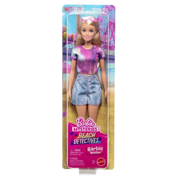PARAPLY JFV63 Barbie Malibu Bebek - Malibu -Barbie Mysteries: Beach Detectives Kız Erkek Çocuk Oyuncak Eğiti ürün görseli 1