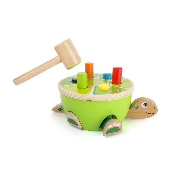 PARAPLY Woody Kaplumbağa Ahşap Çekiç Oyunu Kız Erkek Çocuk Oyuncak Eğitici Oyuncaklar ürün görseli 1