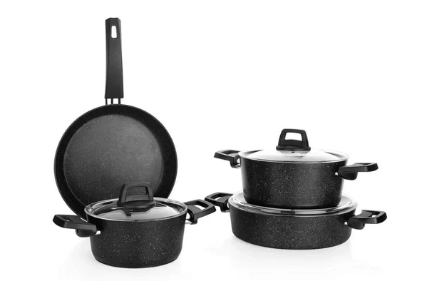 Schafer Black Stone 7 Parça Tencere Seti Siyah - Resim 2