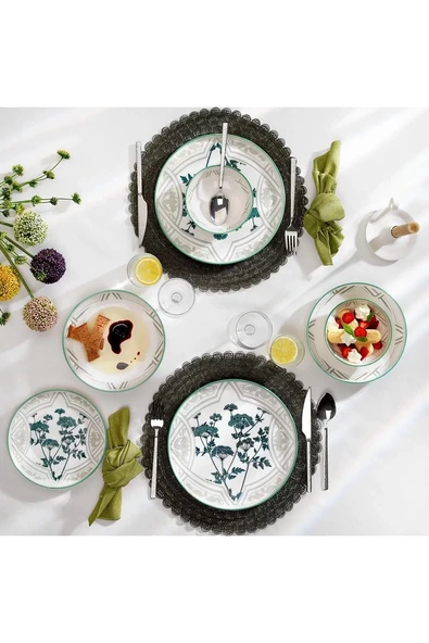 Schafer Iconic 24 Parça 6 Kişilik Yemek Takımı Yeşil ürün görseli 1