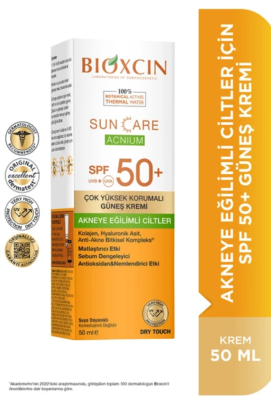 Bioxcin Sun Care Akneye Eğilimli Ciltler Için Güneş Kremi 50 Spf - Akne, Dry Touch, Mat ürün görseli 1