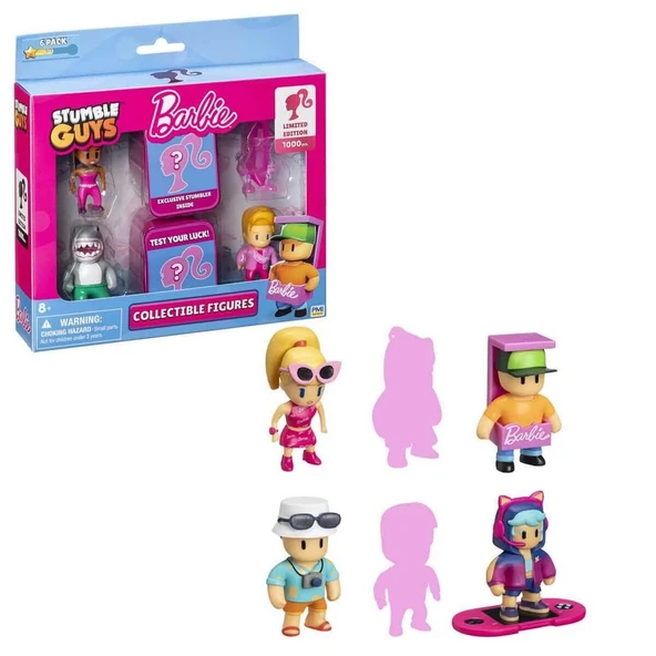 ZeycanHome Stumble Guys x Barbie 6’lı Figür Seti Kız Erkek Çocuk Oyuncak Eğitici Oyuncaklar ürün görseli 1