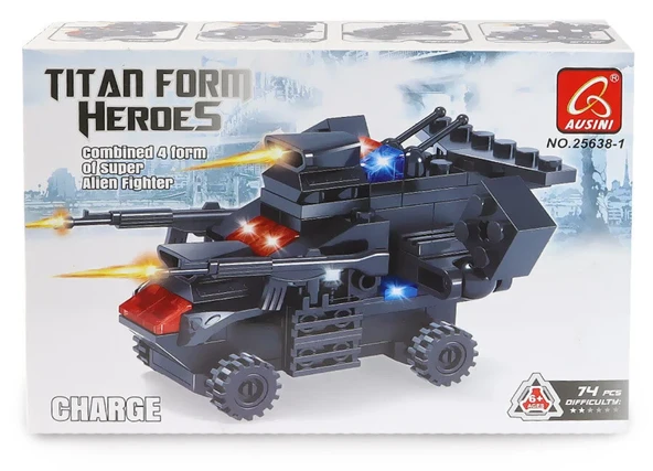 ZeycanHome Ausini Titan Form Heroes-1 Charge 74 Parça Kız Erkek Çocuk Oyuncak Eğitici Oyuncaklar ürün görseli 1