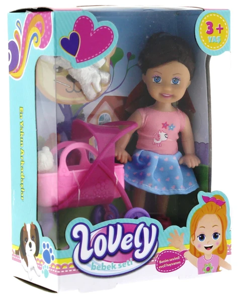 ZeycanHome Lovely Mini Bebek Pembe Sepetli Evcil Hayvanlı Oyun Seti Kız Erkek Çocuk Oyuncak Eğitici Oyuncaklar ürün görseli 1
