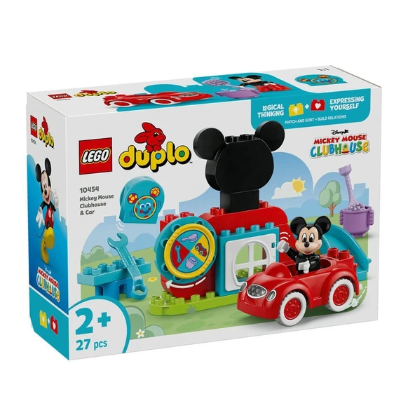 ZeycanHome 10454 Lego Duplo Mickey Mousenun Kulüp Evi ve Arabası 27 parça +2 yaş Kız Erkek Çocuk Oyuncak Eğitic ürün görseli 1