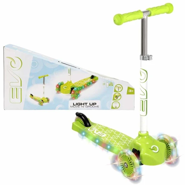 ZeycanHome EVO SCOOTER 3TKR IŞIKLI MAX 50KG YEŞİL Kız Erkek Çocuk Oyuncak Eğitici Oyuncaklar ürün görseli 1
