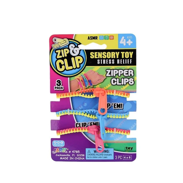 ZeycanHome 4785 Zıp Clip Zipper Clips 3lü -Sunman Kız Erkek Çocuk Oyuncak Eğitici Oyuncaklar ürün görseli 1